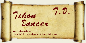 Tihon Dancer vizit kartica